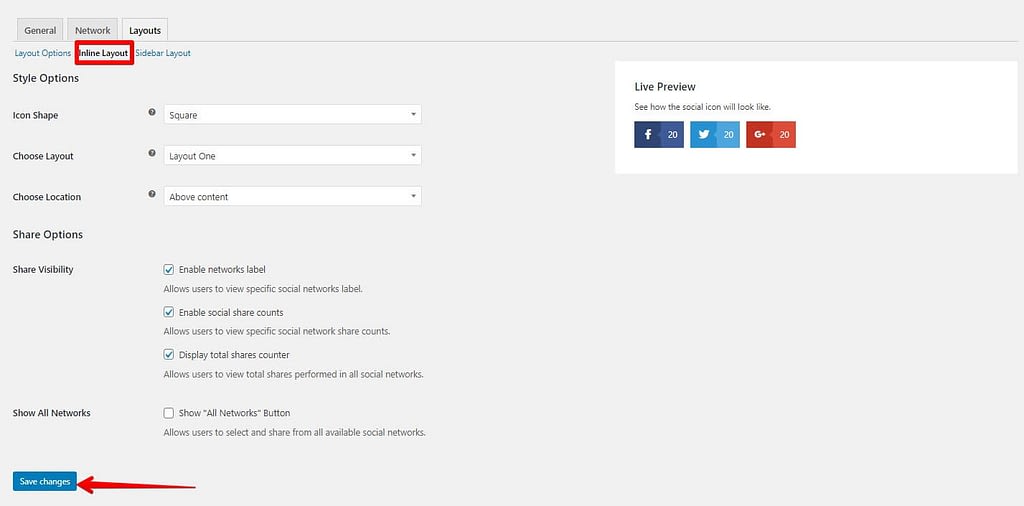 diseño en linea easy social sharing