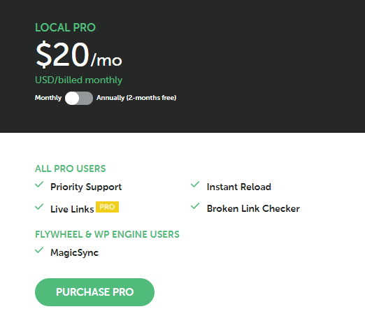 precio localWP