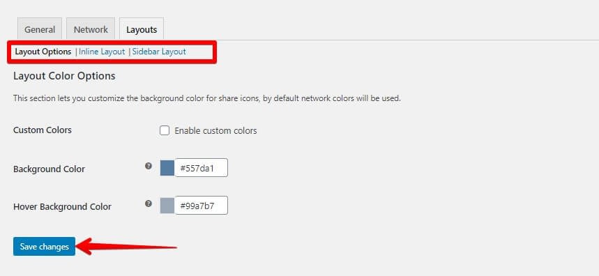 opciones de diseño easy social sharing