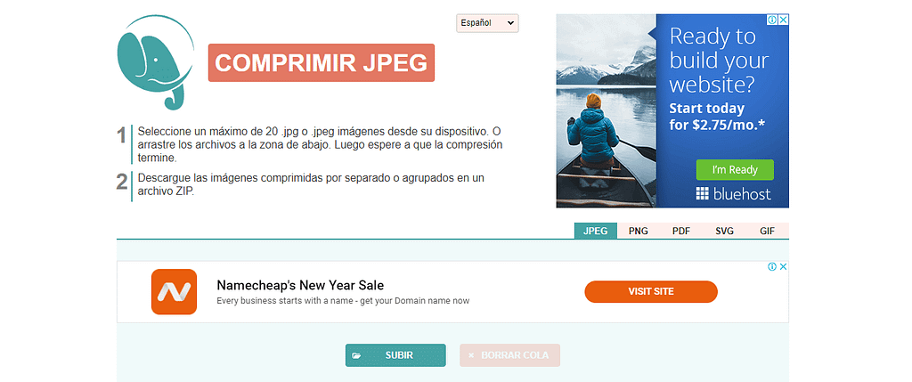 Comprimir imagenes JPG online