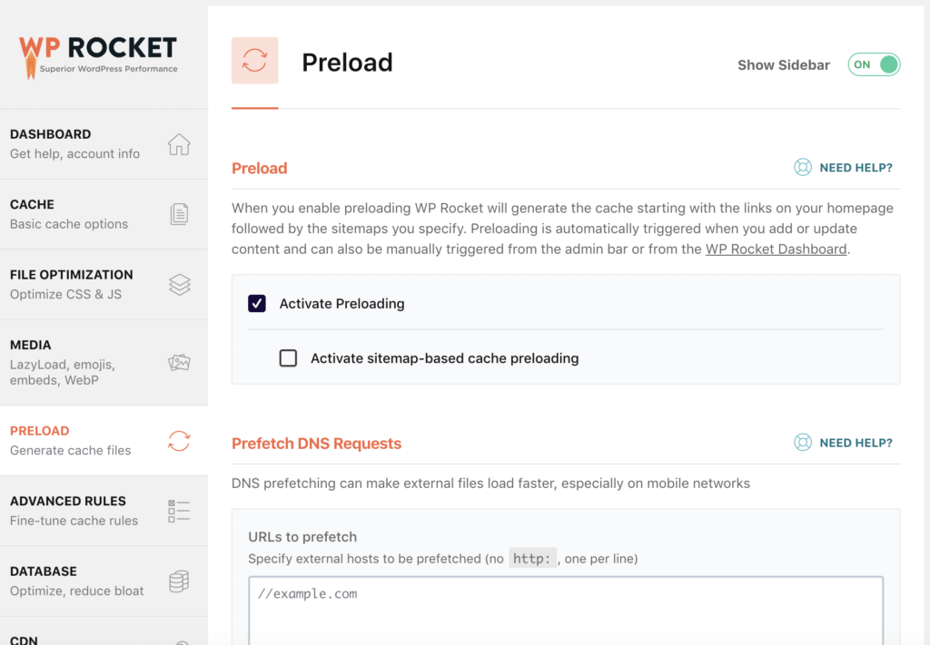 WP Rocket premium plugin
