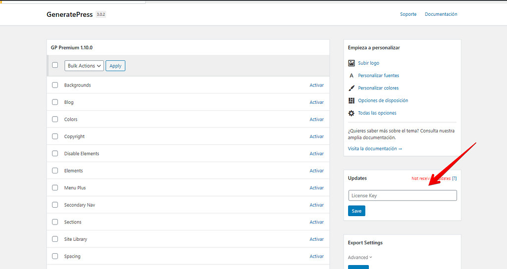 actvando el plugin premium