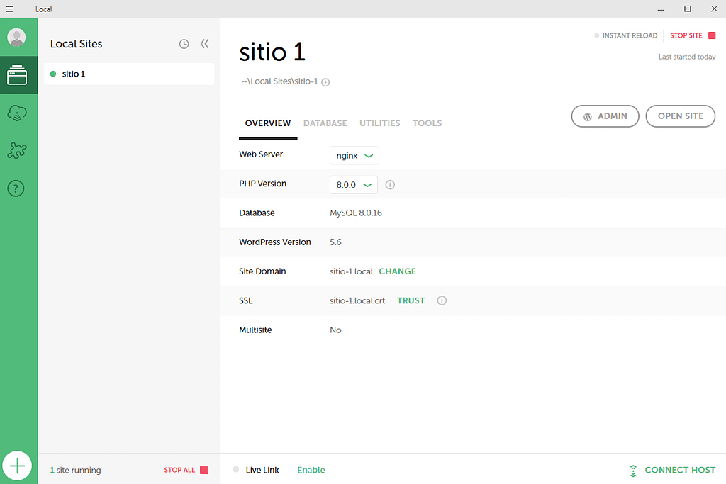sitio terminado localWP