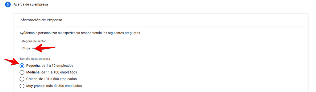 google analytics acerca de su empresa