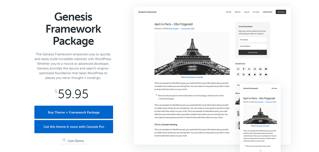 tema genesis wordpress