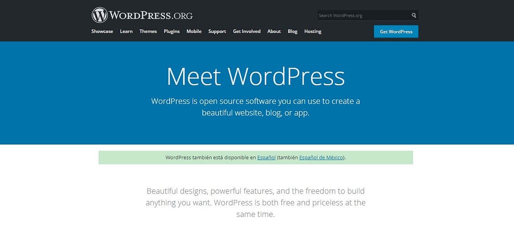 pagina oficial de wordpress