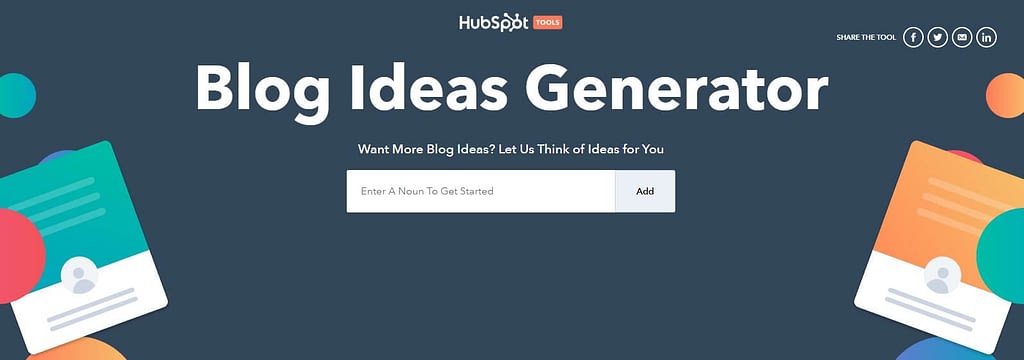 generados de ideas de hubspot