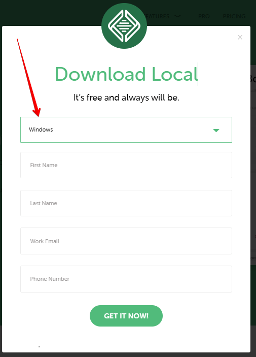 datos para descargar localWP