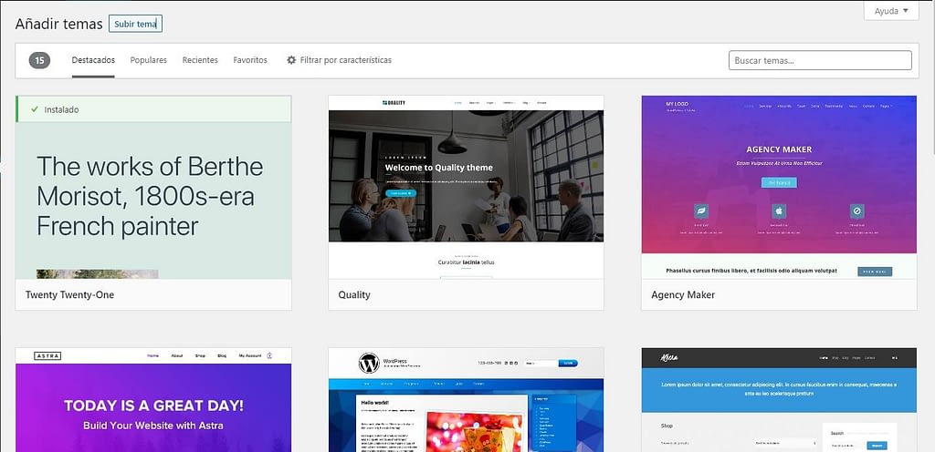temas gratis para wordpresss crear un blog
