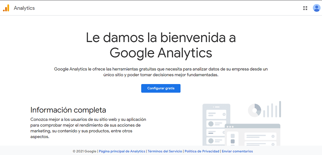 pagina oficial google analytics